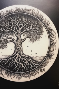 AI Tattoo Design - Nature Inspired